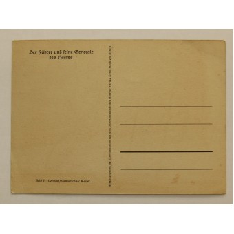 Briefkaart GeneralFeldmarschall Keitel. Espenlaub militaria